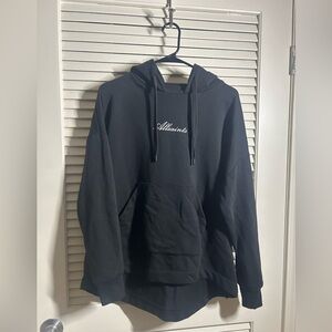 All Saints Black Logo Hoodie Size Small